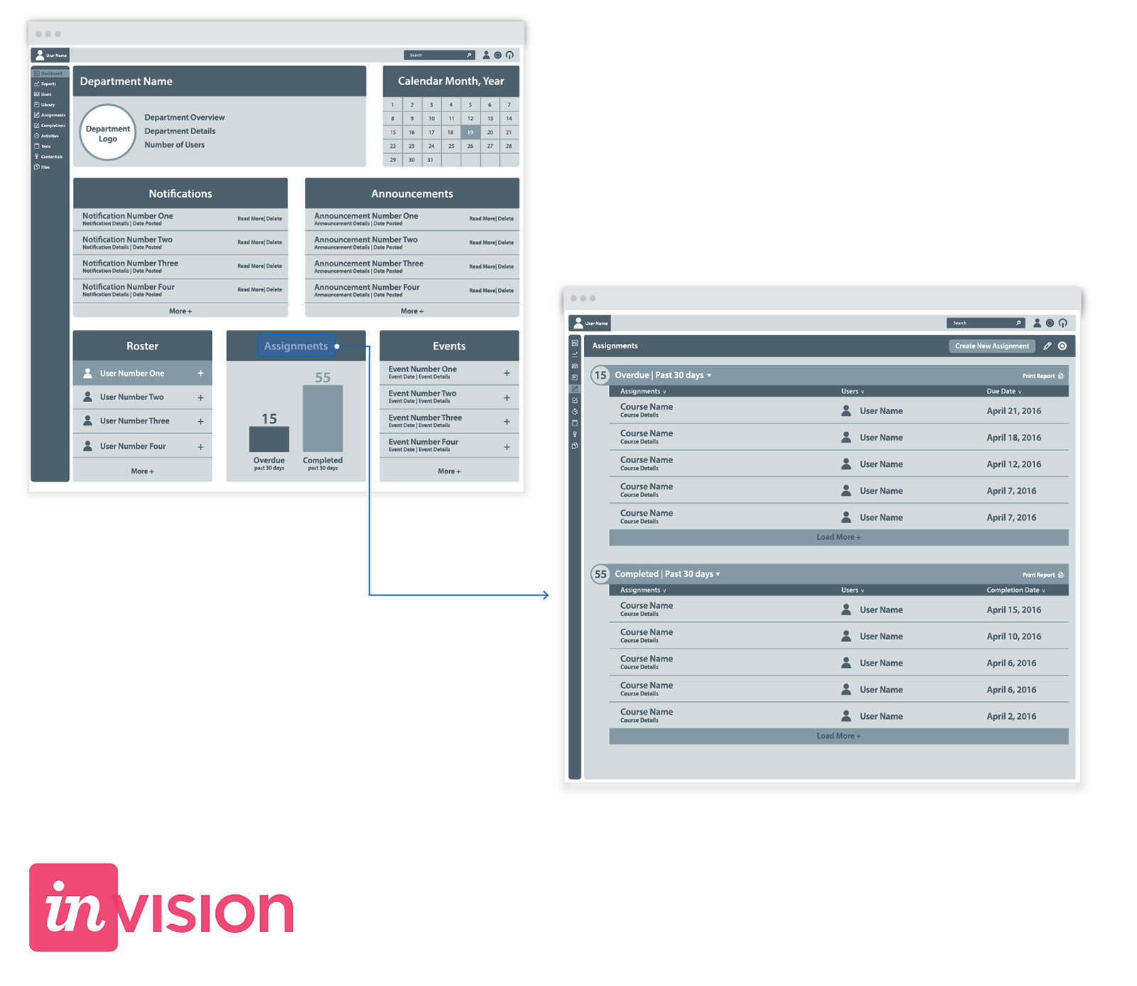 New Dash Wireframes